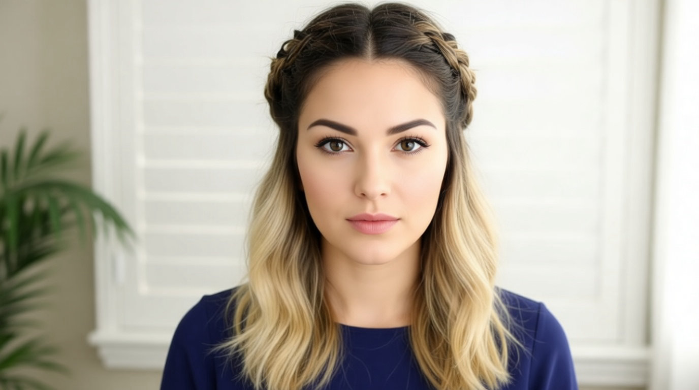 14. La tresse couronne partielle