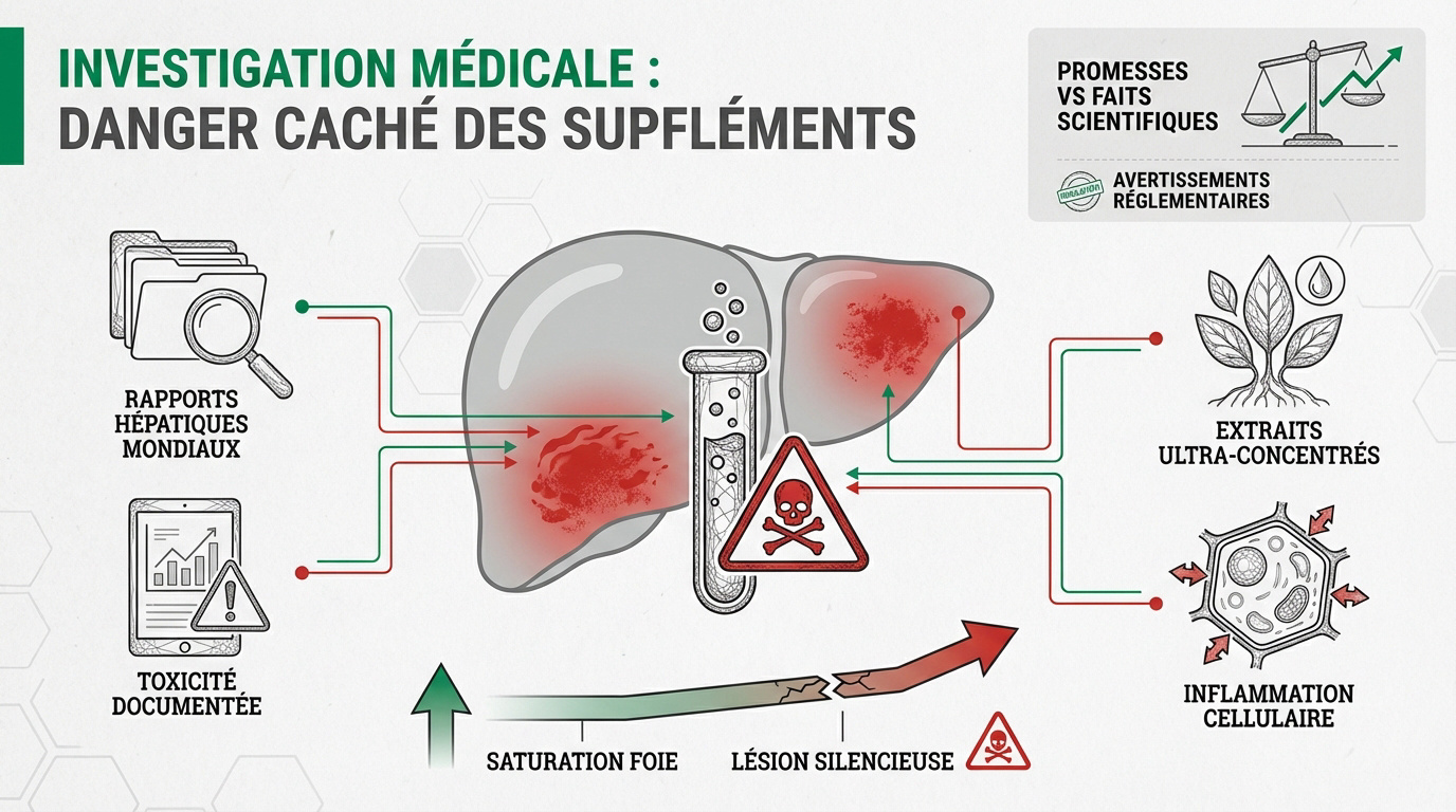 Représentation des risques des compléments alimentaires sur le foie humain