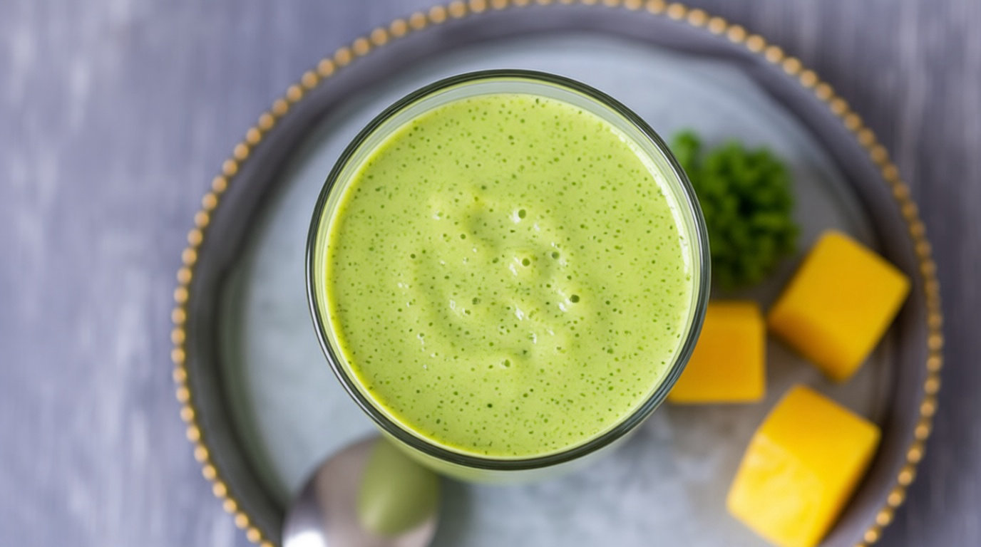 Le smoothie vert énergisant : l'alliance du kale et de la mangue