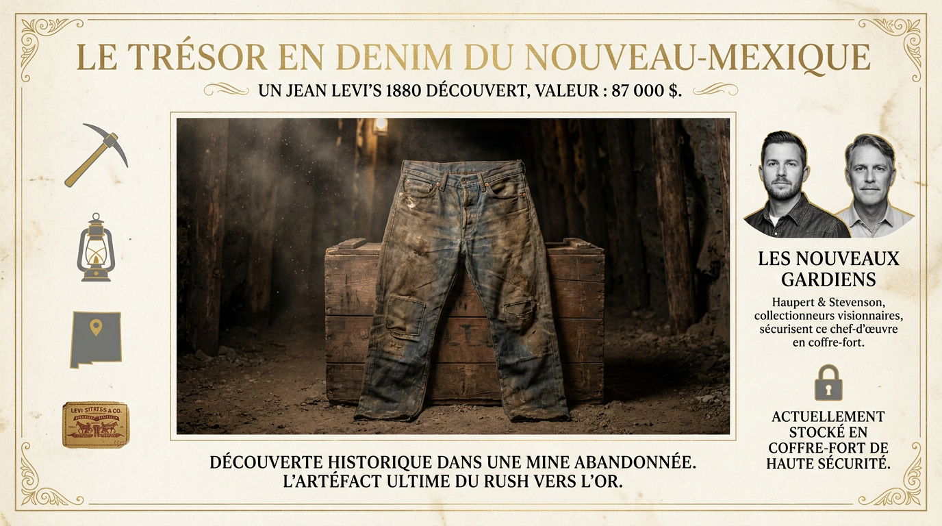 Vieux jean Levi's des années 1880 découvert dans une mine abandonnée