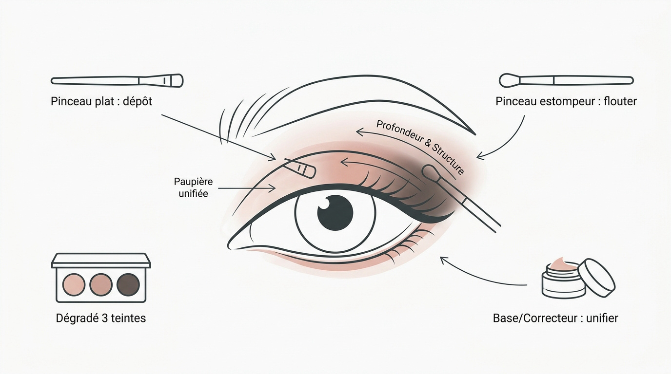 Pinceaux maquillage yeux