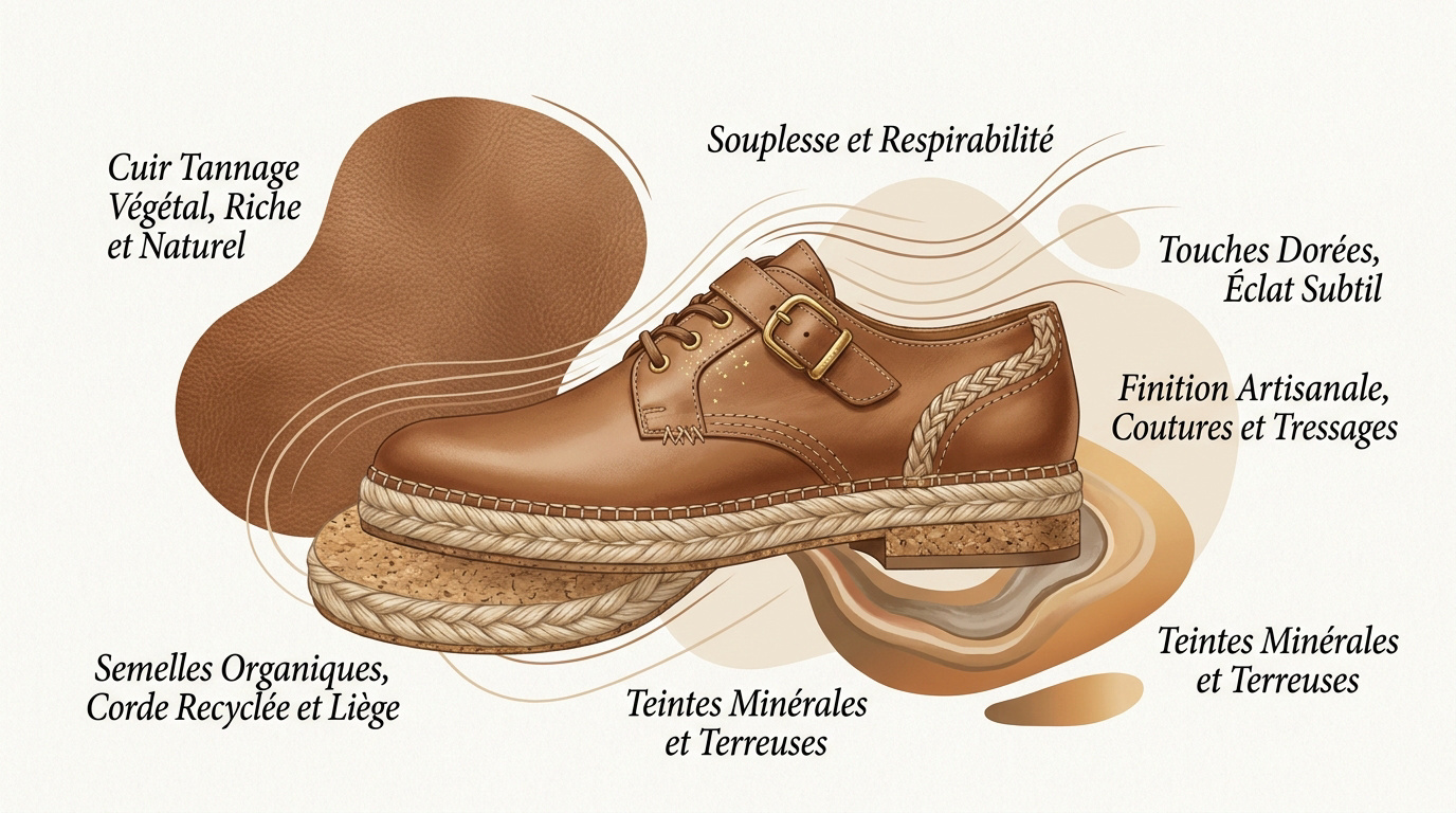 Sandales en cuir tressé style bohème chic