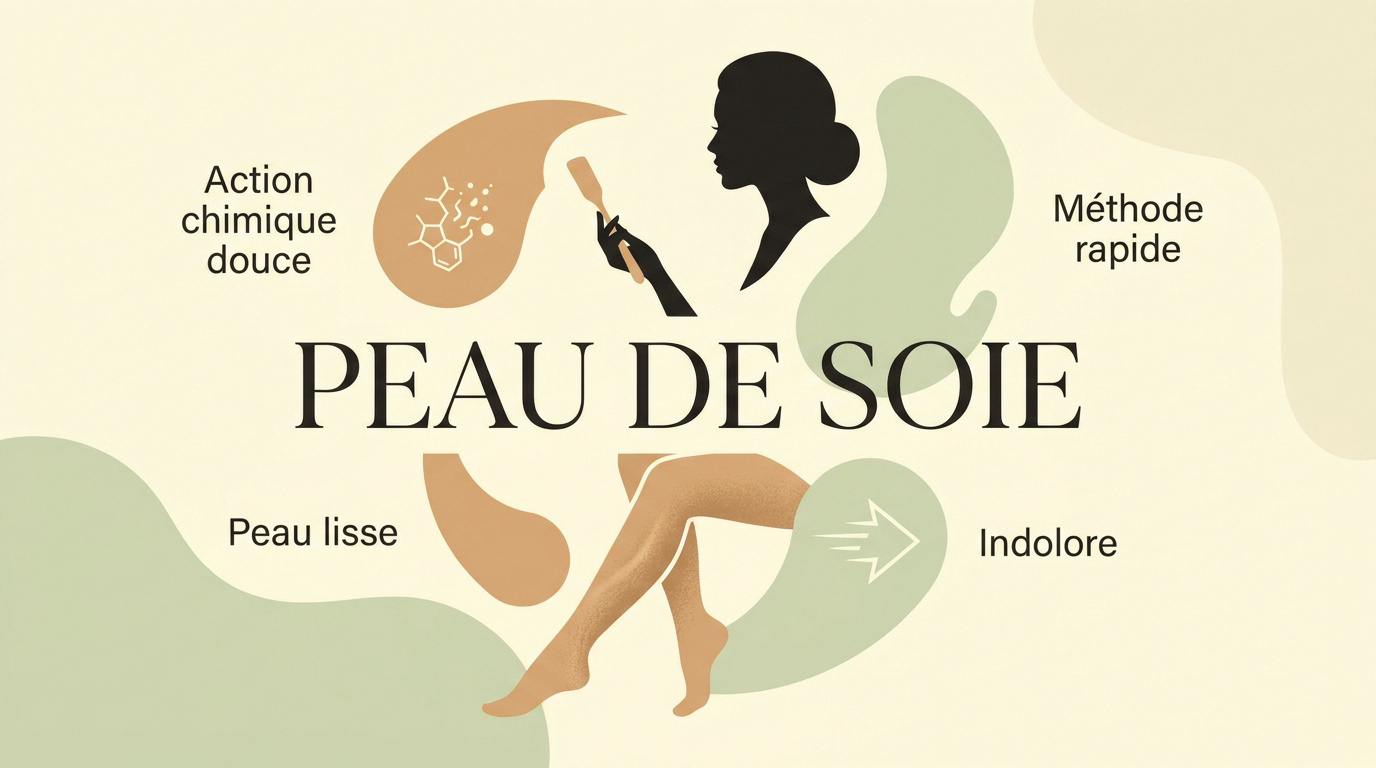 Application d'une crème dépilatoire pour une peau lisse et douce