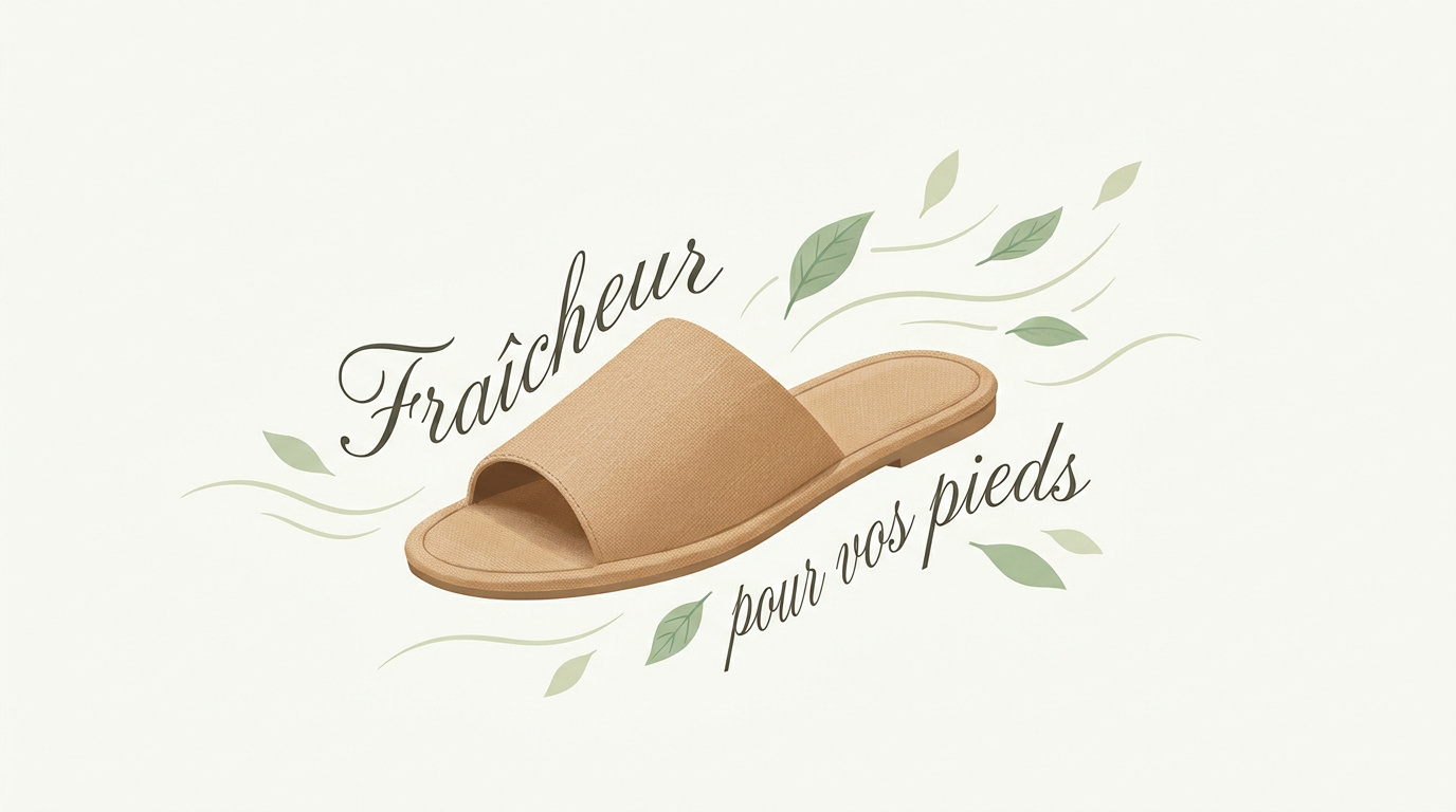 Paire de chaussons femme été en coton léger et respirant
