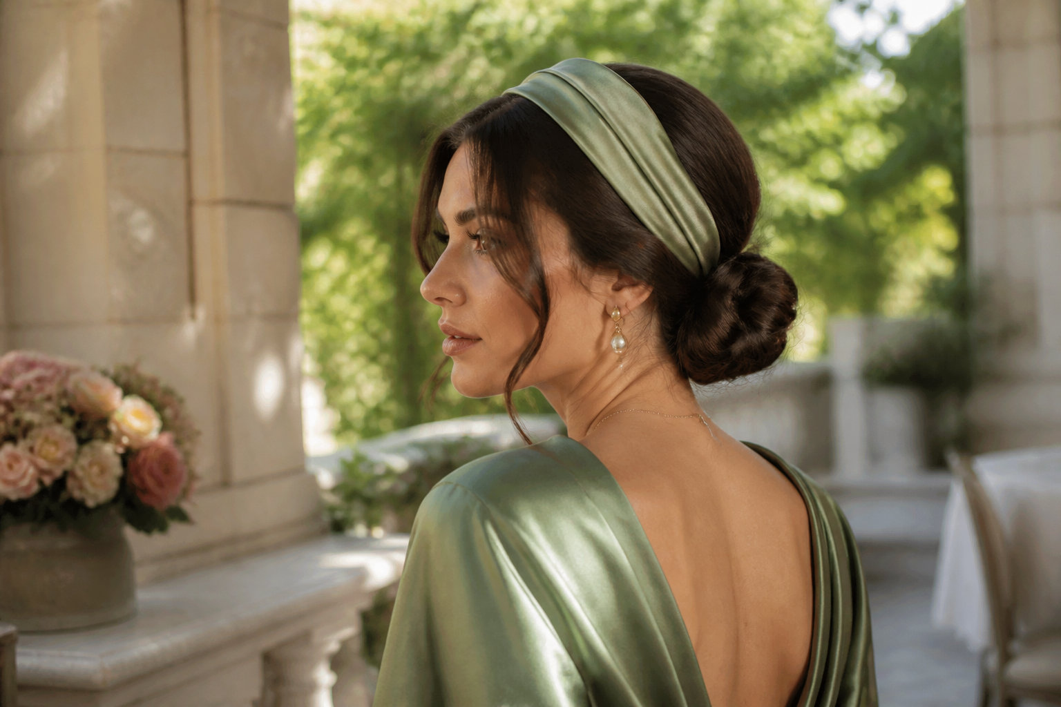 8. Le chignon bas roulé idéal pour les mariages