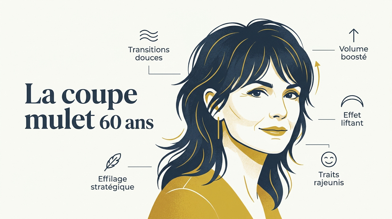 Femme de 60 ans avec une coupe mulet moderne et dynamique
